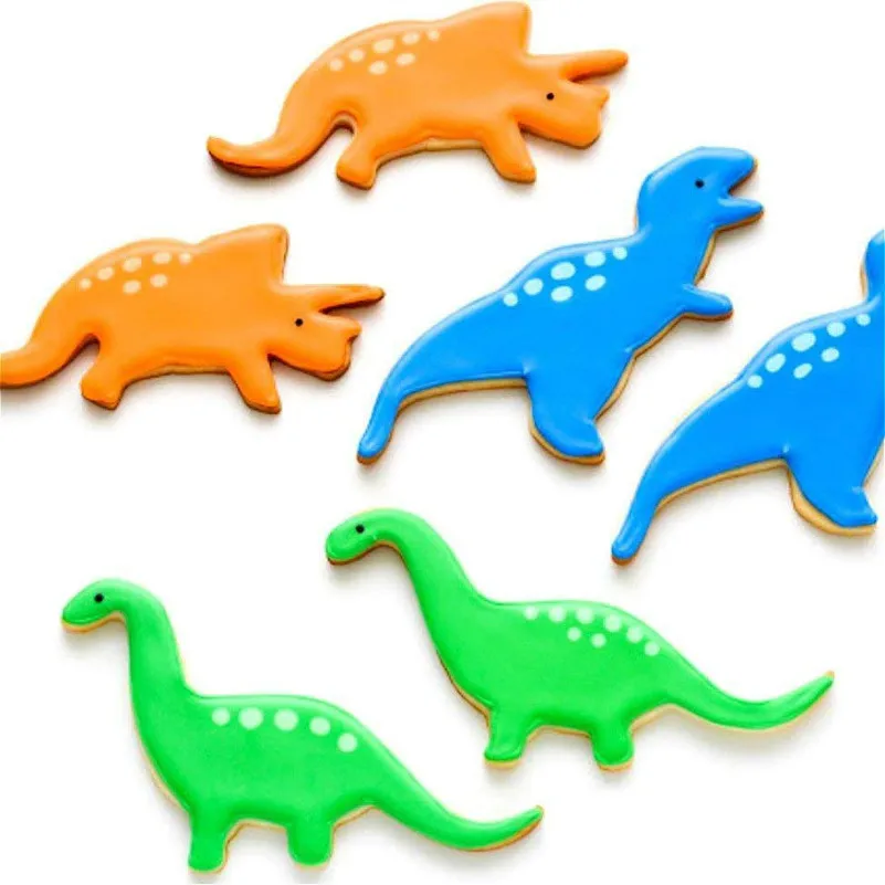 KENIAO Brontosaurus Cookie Cutter for Kids - 9.7 x 12 CM - Dinosaur Biscuit Fondant Pastry Bread Sandwich Mold - Stainless Steel