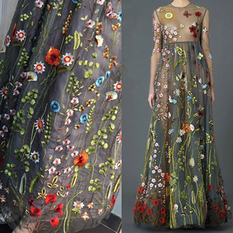 Dresses Fabric Sewing Lady Flower Embroidery Craft leaf Grass Pattern Voile Dress Material Luxury Hand Work Curtain Back Tulle - AliExpress 15 Dresses Fabric Sewing Lady Flower Embroidery Craft leaf Grass Pattern Voile Dress Material Luxury Hand Work Curtain Back Tulle - AliExpress 15