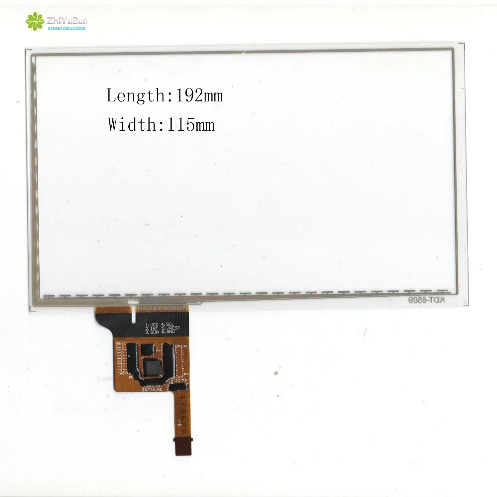 

ZhiYuSun KDT-6509 192mm*115mm 8inch NEW touch screen panel 192*115 TOUCH glass sensor for DVD car Capacitive touch screen