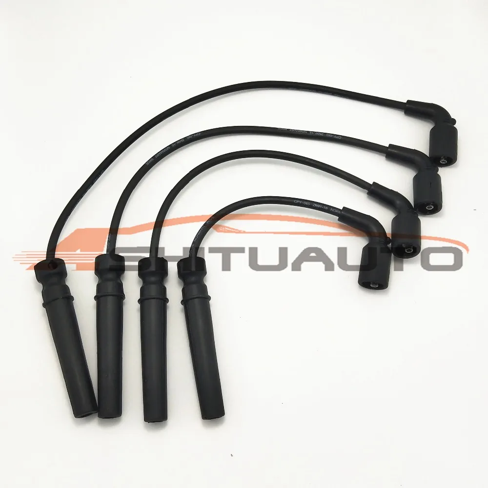 4PCS/set Ignition Cable Kit line for Excelle 1.6 Chevrolet Aveo Cruze KALOS REZZO DAEWOO KALOS LANOS nubira REZZO 96497773