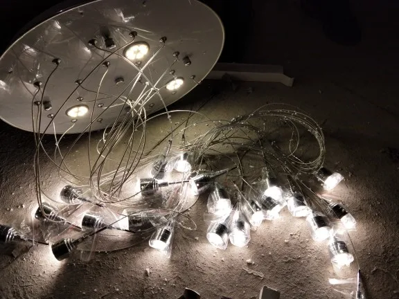 XL Stairwell 1-4.5M Spiral led Chandeliers bubble crystal chandelier lighting long stair Lighting Led strip home decor LED light