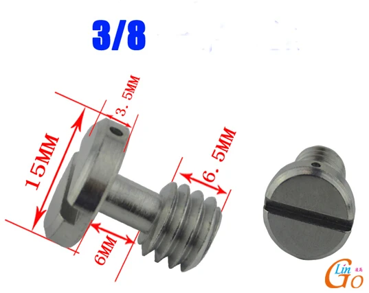 LL1493 ขายส่ง Captive 3/8 "สกรูสำหรับกล้อง DSLR ขาตั้งกล้อง Quick Plate Silver