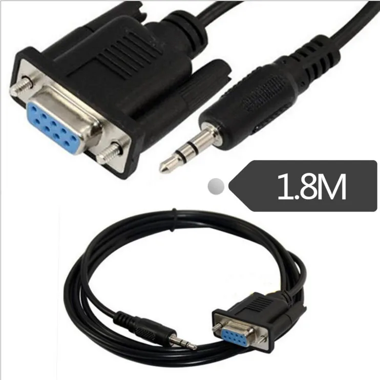 

5pcs 9 PIN RS232 DB9 FEMALE TO 3.5MM 3P MALE JACK ADAPTER SERIAL CABLE 150cm wholesale