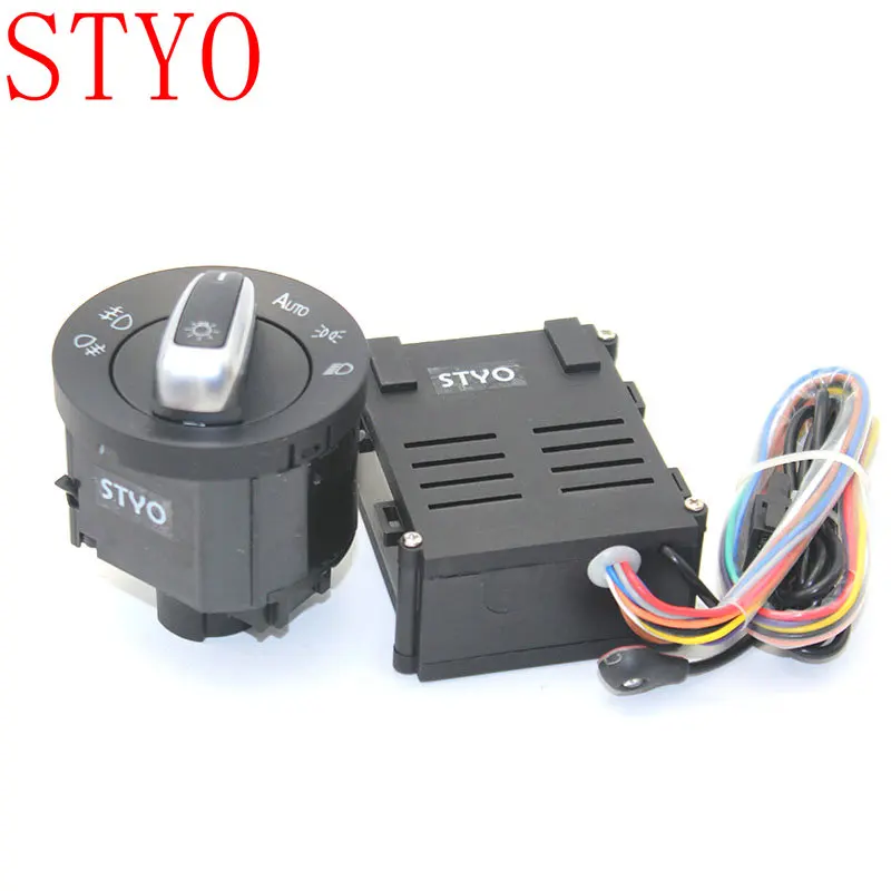 STYO Auto Light Sensor With Headlight Switch Knob for VW Golf 4 MK4 New J-etta MK4 Passat B5 Polo Bora Beetle 5ND 941 431 B