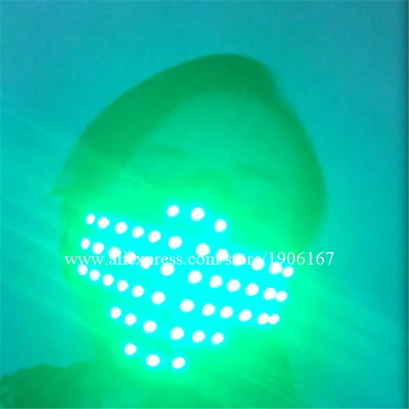 

New Design LED Colorful Luminous Flashing Glowing Light Up Mask Hero Face Guard DJ Masks Party Halloween Birthday For Show