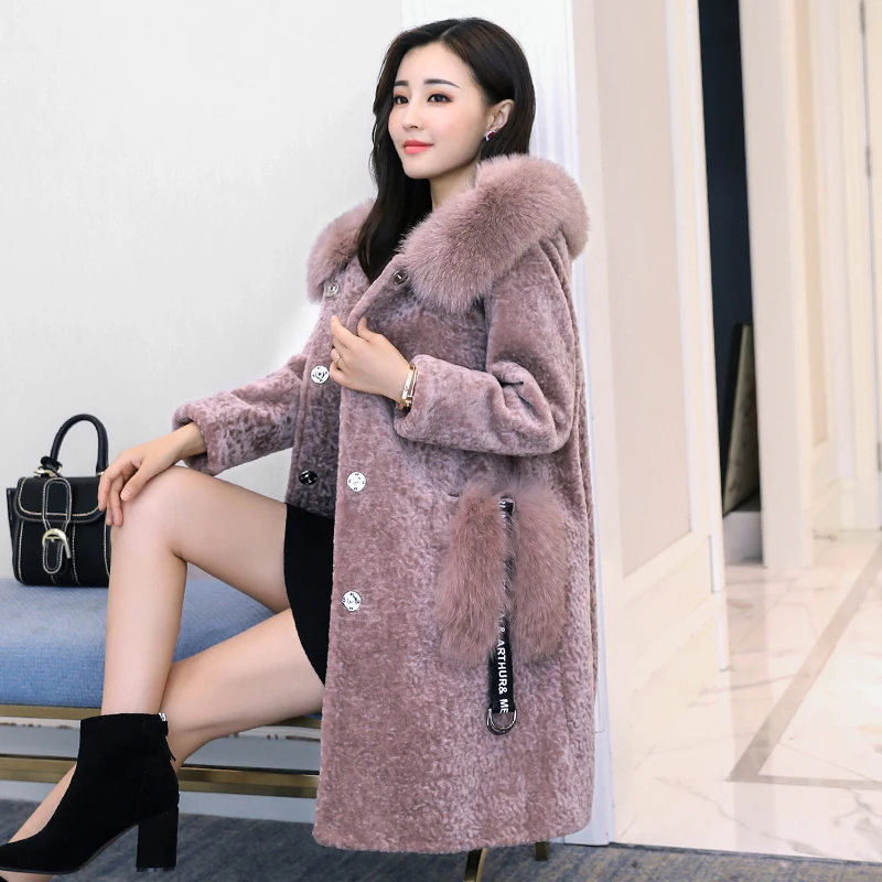 

New woman fur 2017 85cm Plus Size Women Clothing Winter Artificial Economy Mink Fur Coat with a Hood Luxury Fake Fur Coats