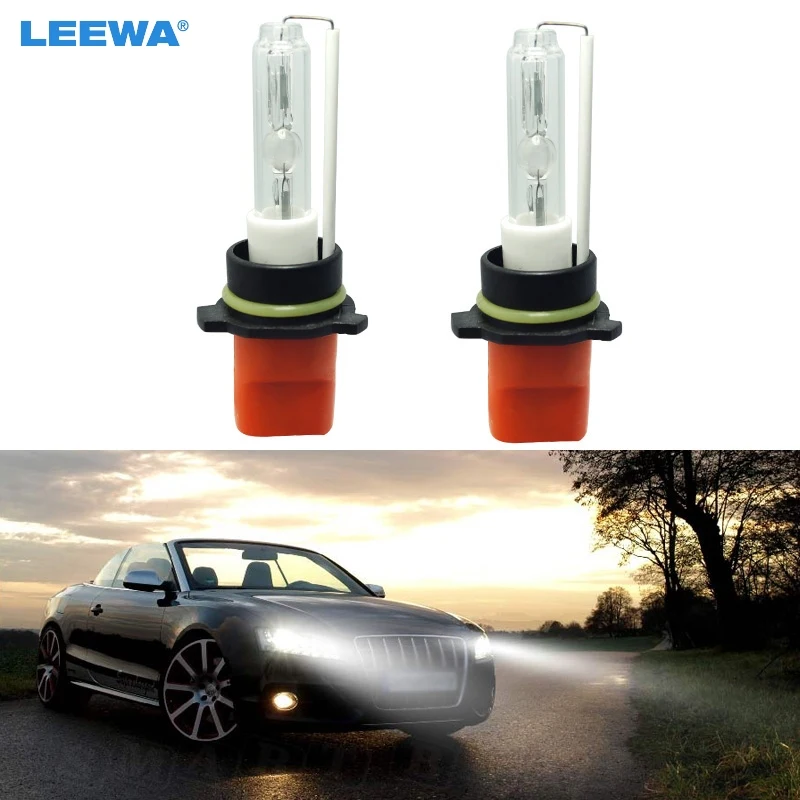 

LEEWA 2x White 6000K Car 12V 35W P13W Xenon HID Bulbs Replacement HID Headlights Singel Bulbs #CA2006