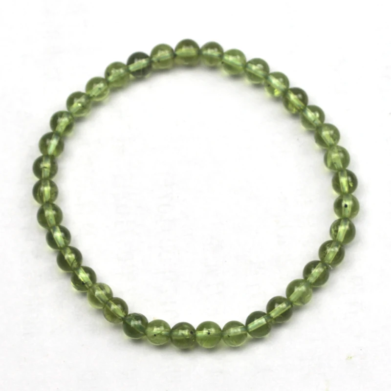 4mm 5mm natural peridot GEM bracelet natural stone bracelet for woman for gift  wholesale !