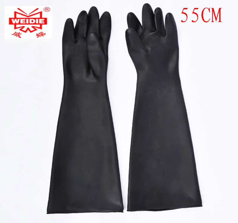 

55CM latex protection gloves Acid and alkali Oil resistant safety gloves working Wearable Tear resistant waterproof work gloves