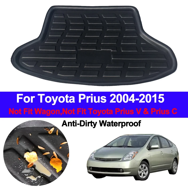 Rear Boot Cargo Liner Tray Trunk Floor Carpet Mats Mat Carpets Pad For Toyota Prius 2004 - 2013 2014 2015 Hatchback Liftback