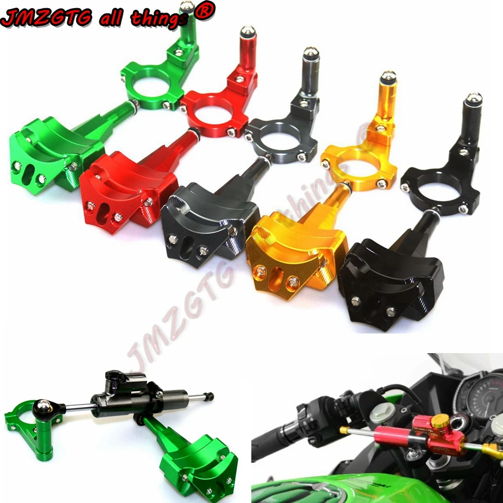 

Motorcycle cnc Universal Stabilizer Damper Complete Steering Mounting Bracket For Ninja400 2018 2019 2020 2021 NINJA400