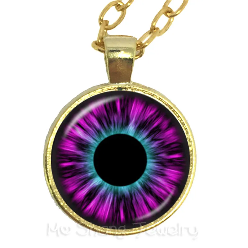2018 New The Nice Pupil Pattern Necklace 25mm Glass Cabochon Pendant Necklace Gift For Best Friends