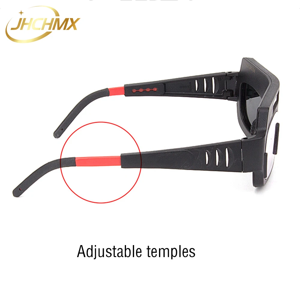 JHCHMX Solar Auto Darkening Welding Goggles เครื่องเชื่อมแว่นตา Arc PC เลนส์เชื่อมแว่นตาป้องกัน