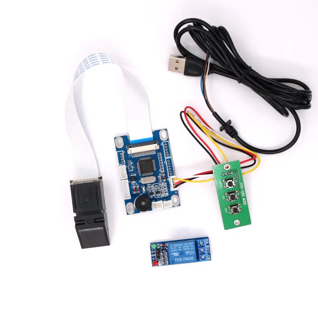 5V Biometric Fingerprint Switch Relay Output  Car ignition Elevator device control door access control Fingerprint Lock