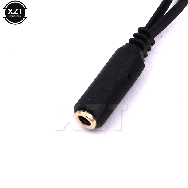 3.5mm Stereo Jack 1 Female to 2 Male Headphone Earphone Audio Cable Micphone Y Splitter Mini Adapter Connected Cord to Laptop PC