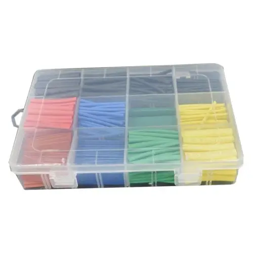 530 Pcs di Calore Termorestringente Isolante Tubo Termoretraibile 2:1 Cavo di Filo Kit Manica
