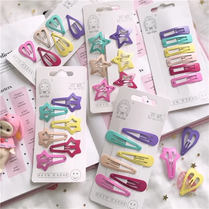 Japan and South Korea Candy Pet Dog Hair Clips Fashion Cute Small Cat Dog Hairpin Pet Hair Accessories Basic Print Drop 60pcs