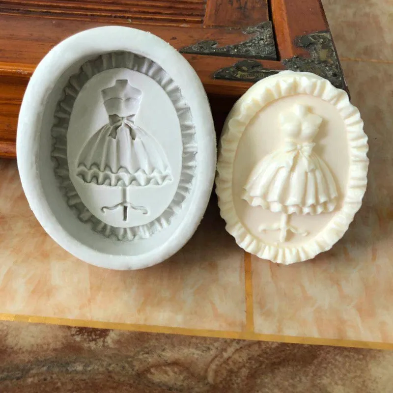 Girl Skirt Design Soap Silicone Molds Candle Rsin Craft Tools Underdress Handmade Making Soap Mould