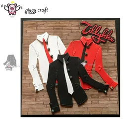 Piggy Craft metal cutting dies cut die mold Men's dual-use tie shirt Scrapbook paper craft knife mould blade punch stencils dies