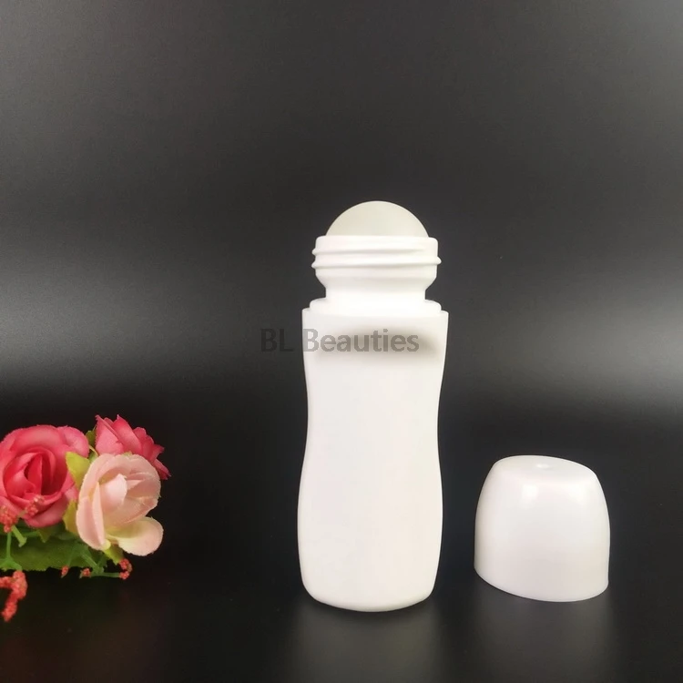 200pcs/lot 30ml White Roll On Bottles, 30cc Deodorant Cosmetic Plastic Roll-on Container With Big Roller Balls