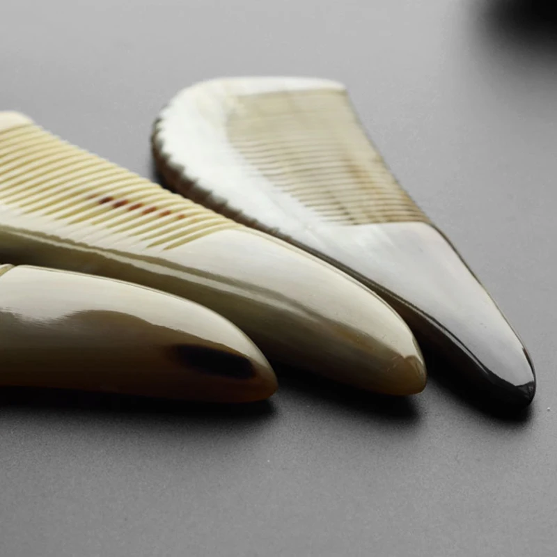 Hairdressing For Hairbrush Elder Gift Hot Sale Sale Natural Ox Horn Comb Anti Static Health Care Massager Brush Massage Combs