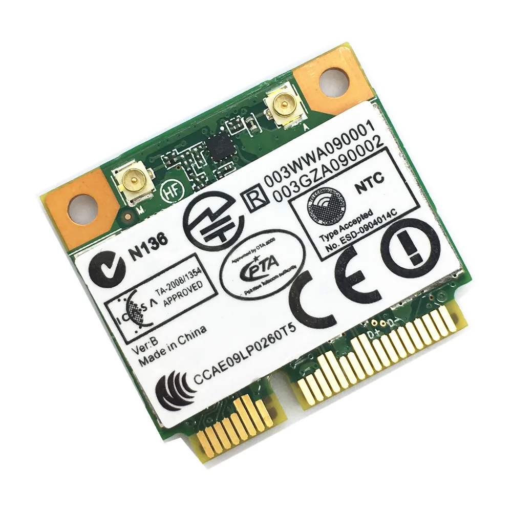 

New Half Size PCIe Mini Card 802.11N Wifi Fit for Bluetooth 3.0 Combo Atheros AR5B195 for Hackintosh