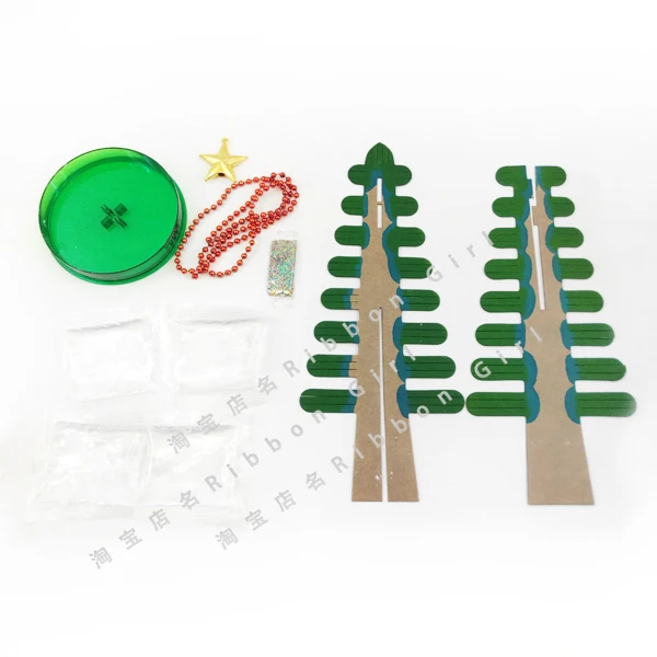 2019 H28xW11cm Extra Large Green Magic Growing Paper Crystal Christmas Tree Artificial Trees Funny Science Kids Toys Novelties