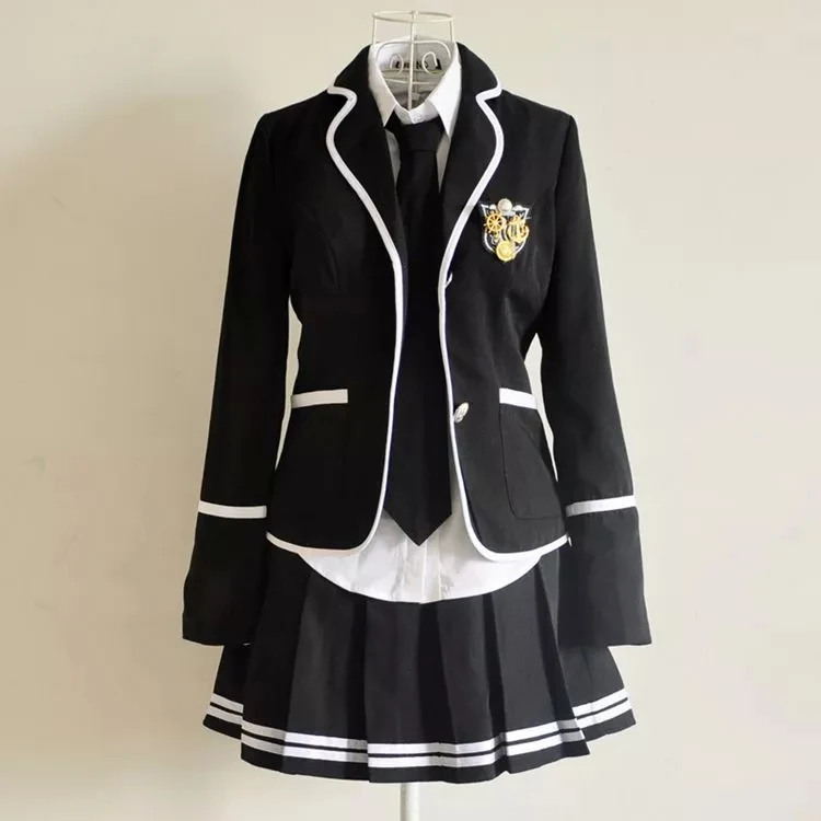 Nieuwe Basisschool Uniformen en Lange Mouw Basisschool Japanse Schooluniformen Studenten Lezen Britse Student Uniform