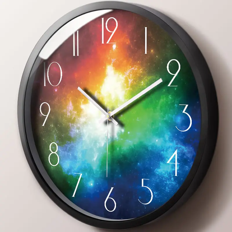 Wonderful Spectacular Cosmic Nebula Wall Clock Creative Starry sky art living decorative wall clock