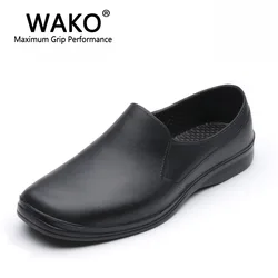 WAKO 9021 Man Chef Shoes Non-skid Hospital Safety Work Shoes Casual Shoes Black Kitchen Shoes Skid Resistance Sandals Size 39-44