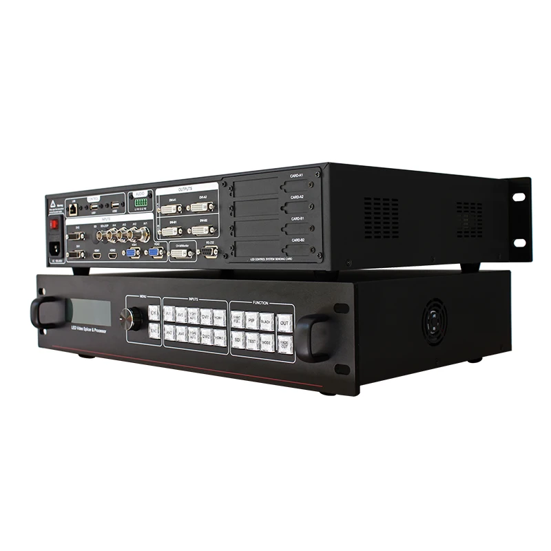 Linsn ts802d 送信カード 4 18k led スプライシングプロセッサ SC358 比較聞く vp9000 ビデオウォールコントローラー p4 led パネルキャビネット