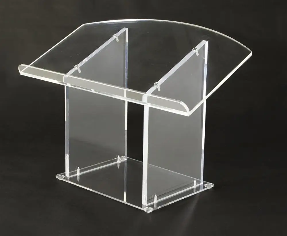 Acrylic Pulpit Tabletop Lectern Clear Plexiglas Podium (LCTDSKKDAC) plexiglass