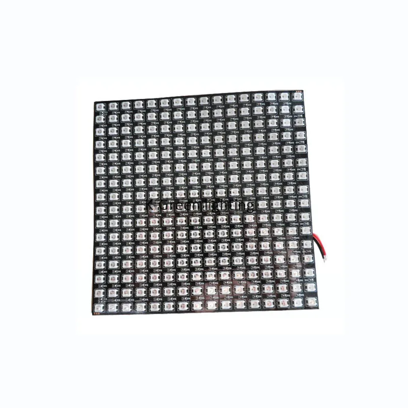 1X High quality 16*16 pixels P10 WS2812B full color led display screen dimension170*170mm with  fiber board plate