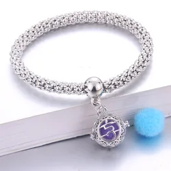 Aromatherapy Bracelet Jewelry perfume Aroma Diffuser Essential Oil Diffuser constellation Pendant Locket Bracelet With Pads