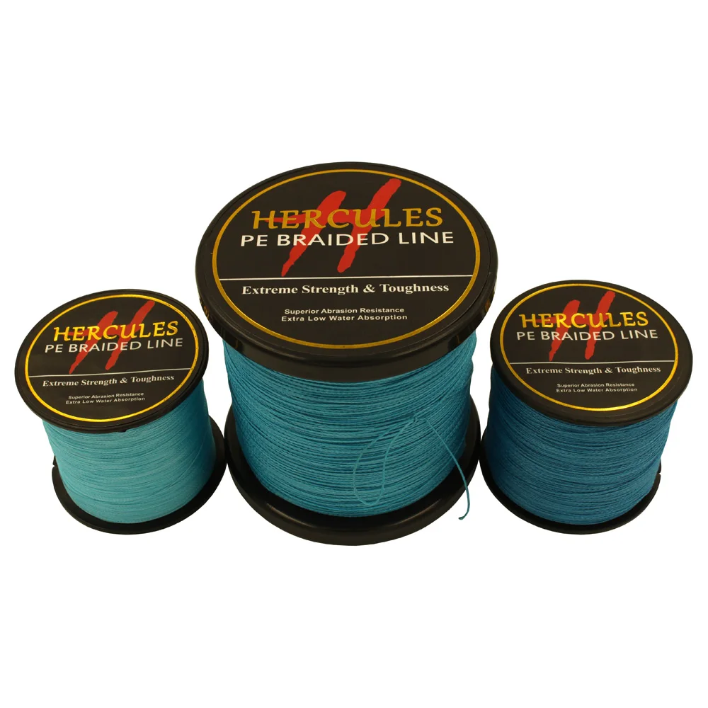 Hercules Braid Fishing Line 4 Strands Strong 500M PE Sea Carp Fishing Line Tresse Peche Angeln 6LB-100LB 13 Colors Fishing Cord