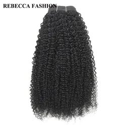 Rebecca Brazilian Remy Human Hair Weave 1 Bundle Afro kinky Wave Black Brown For Salon Hair 1# 1B# 2# 4# Fee Shipping 100g