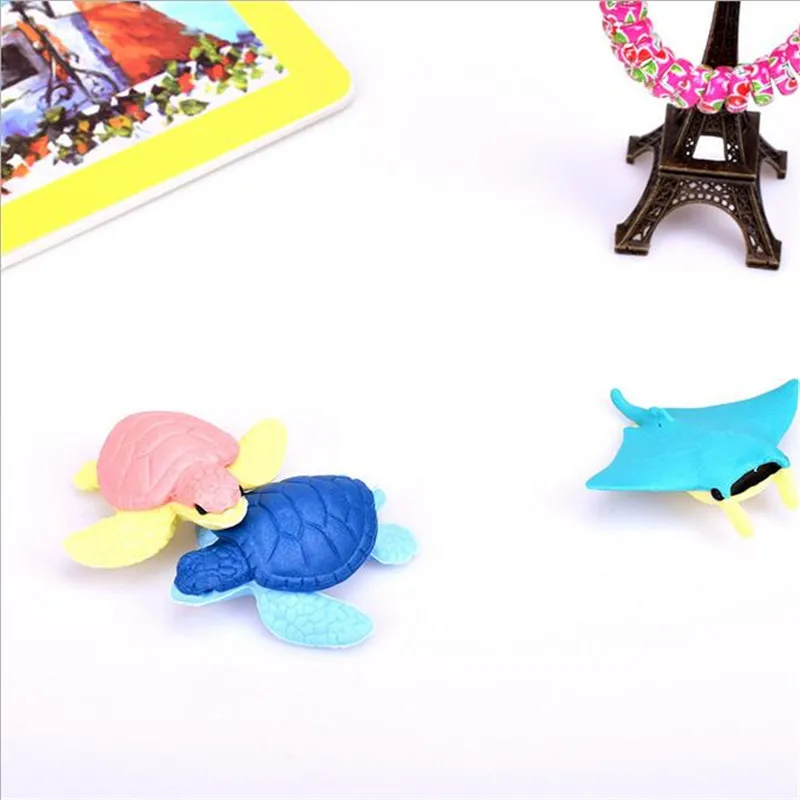 1Pcs/Lot  Cute Prize Cartoon Learning Stationery Schoolboy Underwater World Eraser