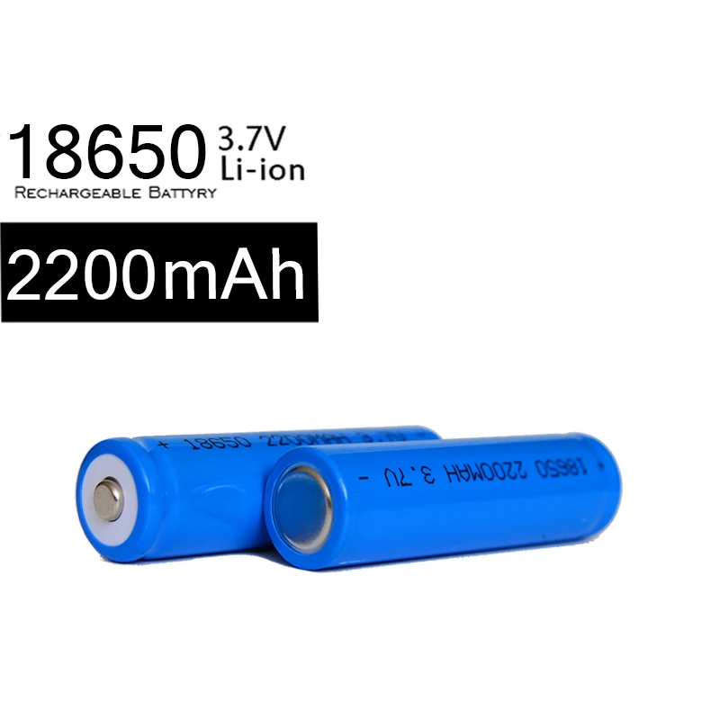 

10pcs/lot kingwei 2200mah 18650 Rechargeable Black 3.7V Li-ion Battery For LED Flashlight Powerbank Camera Toy Headlamp