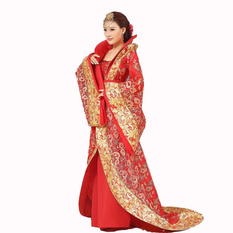 Chinese Han Dynasty Court Dress Dramaturgic Dress Women Ancient Infanta Costume Peri Theatrical Draggle-tail Dress High Quality