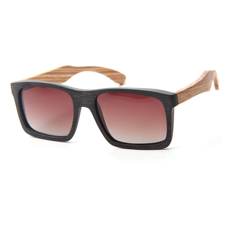 

BerWer Polarized Bamboo Sunglasses Men Women Hand Made Vintage Zebra Wooden Sun Glasses Gafas