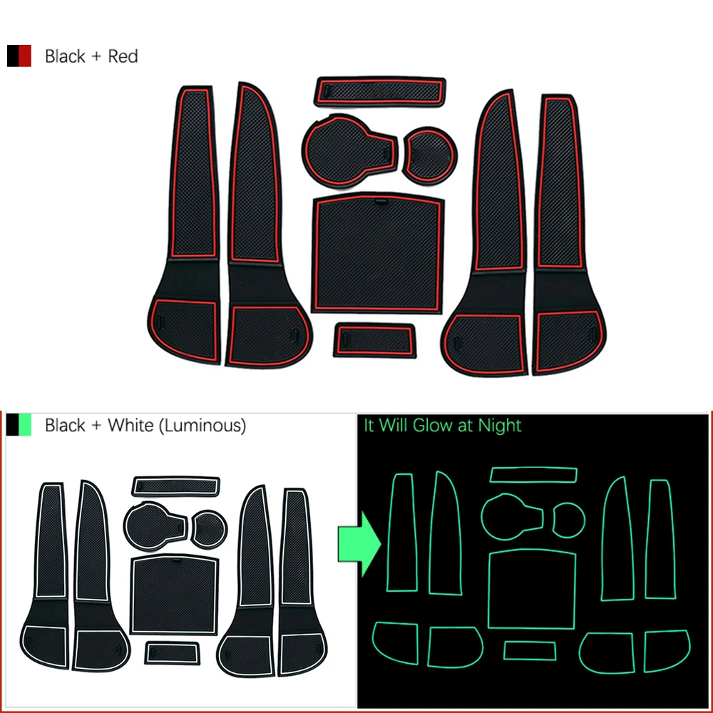 Car Door Groove Mat For Audi A4 B8 2012 2013 2014 2015 A4 8K RS4 S4 S line RS 4 Interior Gate Slot Mat Rubber Anti-Slip Mat