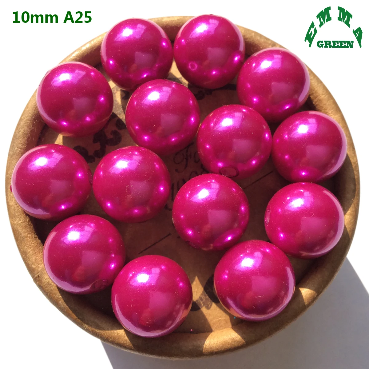Rose Pink Round Pearl Beads 6mm to 30mm Bubblegum Imitation Loose Acrylic Bead for Chunky Necklace Making A25 Round Pearls
