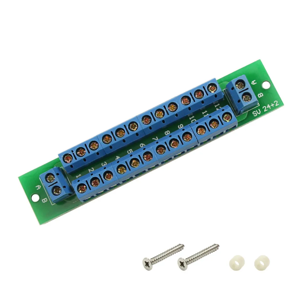 Evemodel 1X Płytka dystrybucji zasilania 2 wejścia 13 par wyjść dla napięcia DC AC PCB007