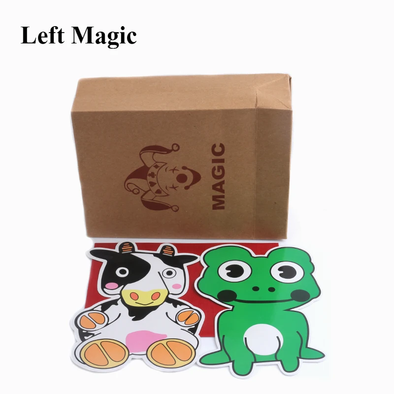 Children Educational Cow And Frog Magic Tricks Cows Small Cute Frog Cartoon Animals Stage Interactive Magical Props