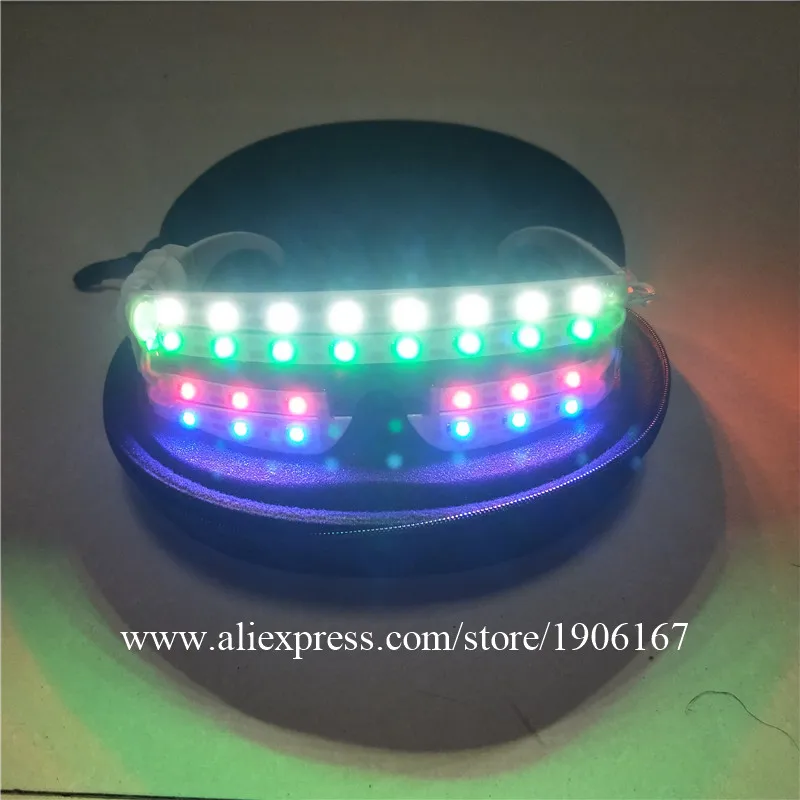 LED Luminous Glasses Laser Man Show Glasses Nightclub Performers Props Party Dancing Light Up Halloween Glasses Christmas Gift