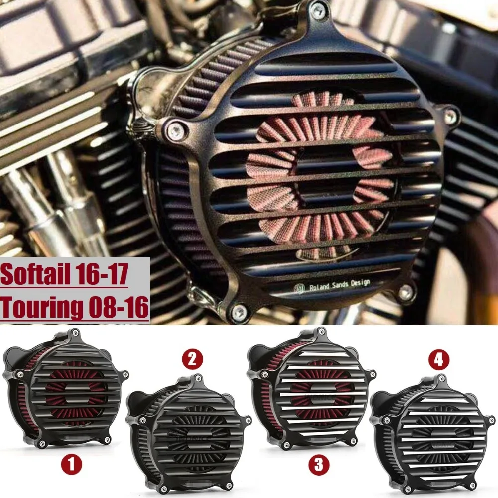 Nostalgia Venturi Air intake kits for harley FLHX FLHTCU air filter street glide 2008-16 ,fence air filter for Softail 2016-2017