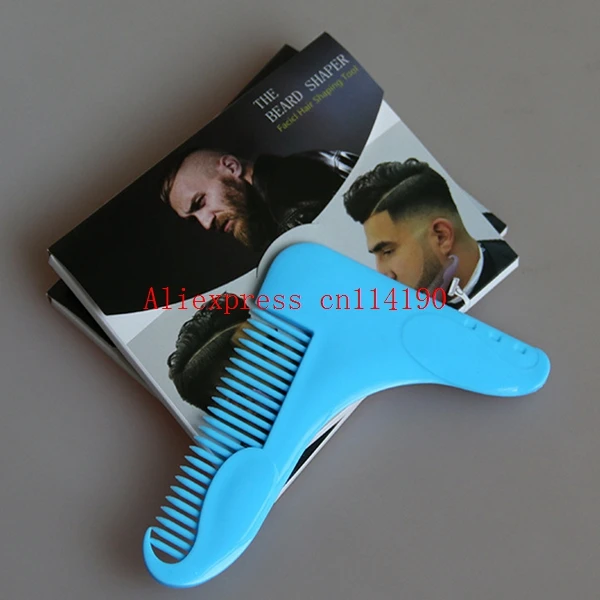 Hot Selling 200 Pcs/lot Beard Bro Beard Trimmer Shaping Tool Sex Man Gentleman Beard Trim Template Beard Combs Shaving Hair