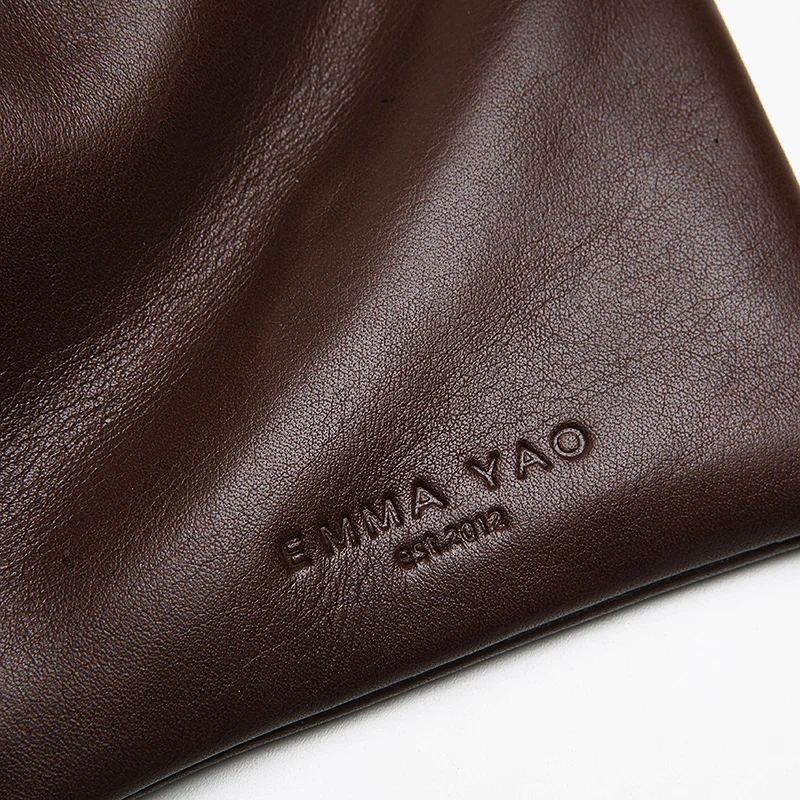 EMMA YAO genuine leather wallet female fashion women wallets famous brand coin purses holders