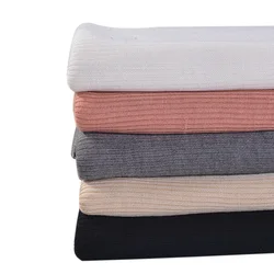 High Quality Thick Rib Fabric Wool Anti-Pilling Acrylic Viscose Spandex Fabric For Fleece And Cardigan In Winter A0360