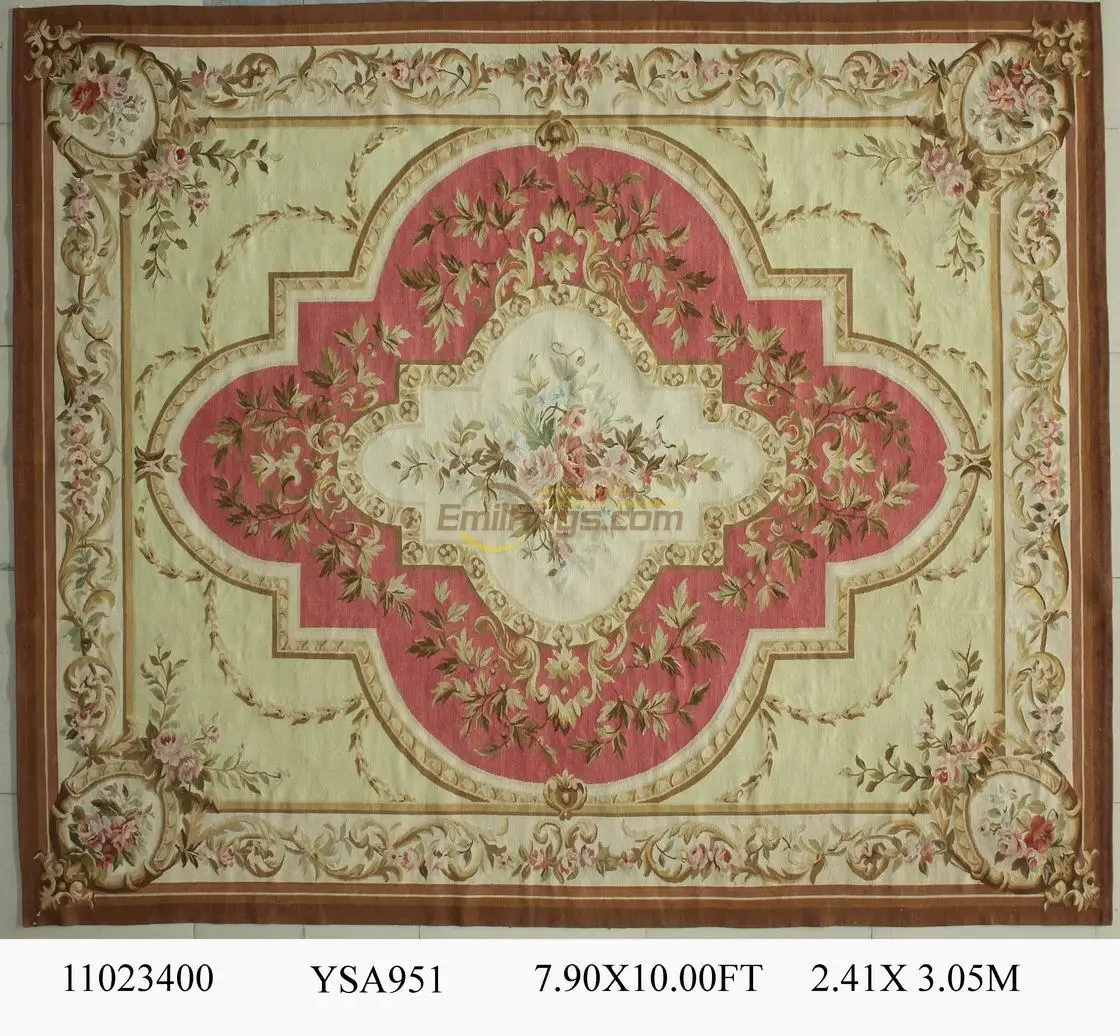 

Aubusson Style French Carpet Antique French Aubusson Husbandry Agrarian Pastoral Scene Carpet Panel Home Decor Wool Rug Carpet